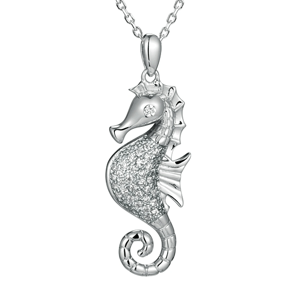 Sterling Silver Seahorse Necklace