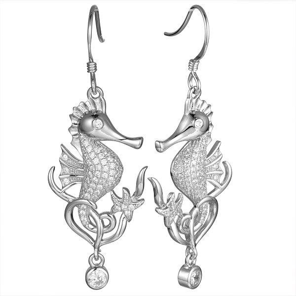 Sterling Silver Seahorse Earrings - Sunshine & Sweet Pea's Coastal Decor