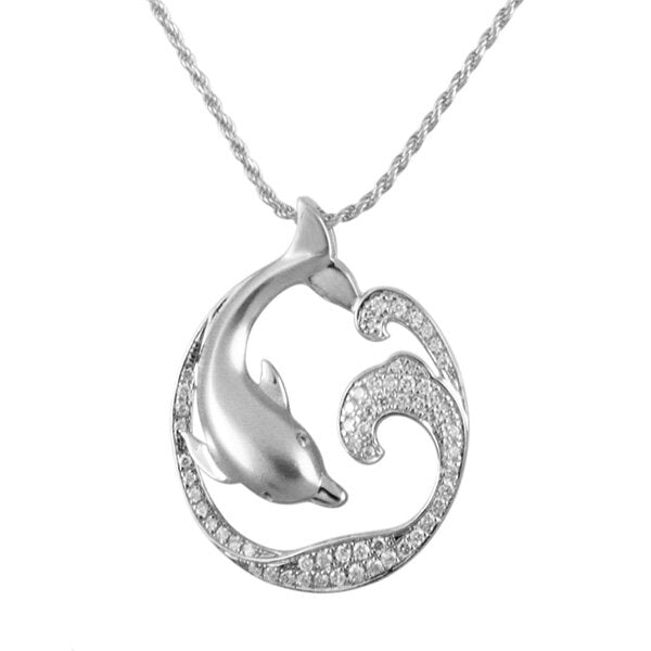 Sterling Silver Dolphin Pendant - Sunshine & Sweet Pea's Coastal Decor