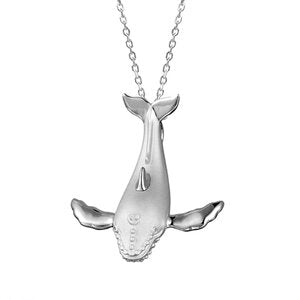 Sterling Silver Humpback Whale Necklace - Sunshine & Sweet Pea's Coastal Decor