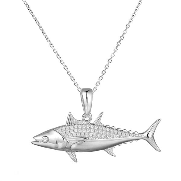Sterling Silver Tuna Necklace - Sunshine & Sweet Pea's Coastal Decor