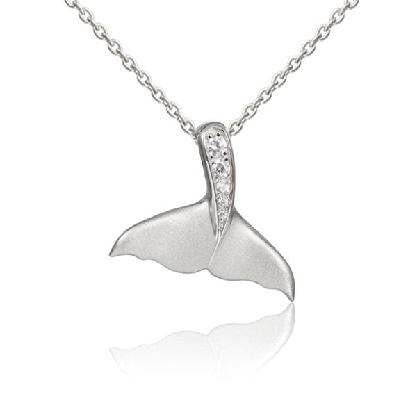 Sterling Silver Whale Tail Necklace - Sunshine & Sweet Pea's Coastal Decor