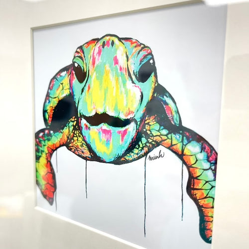 "Face It Head On" Sea Turtle Watercolor Print
