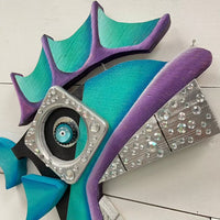 “Jewel Zaplenty” Funky Wooden Fish - Sunshine & Sweet Pea's Coastal Decor