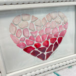 Heart Shaped Sea Glass Watercolor Painting