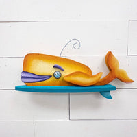 Funky Wooden Whale Surfer
