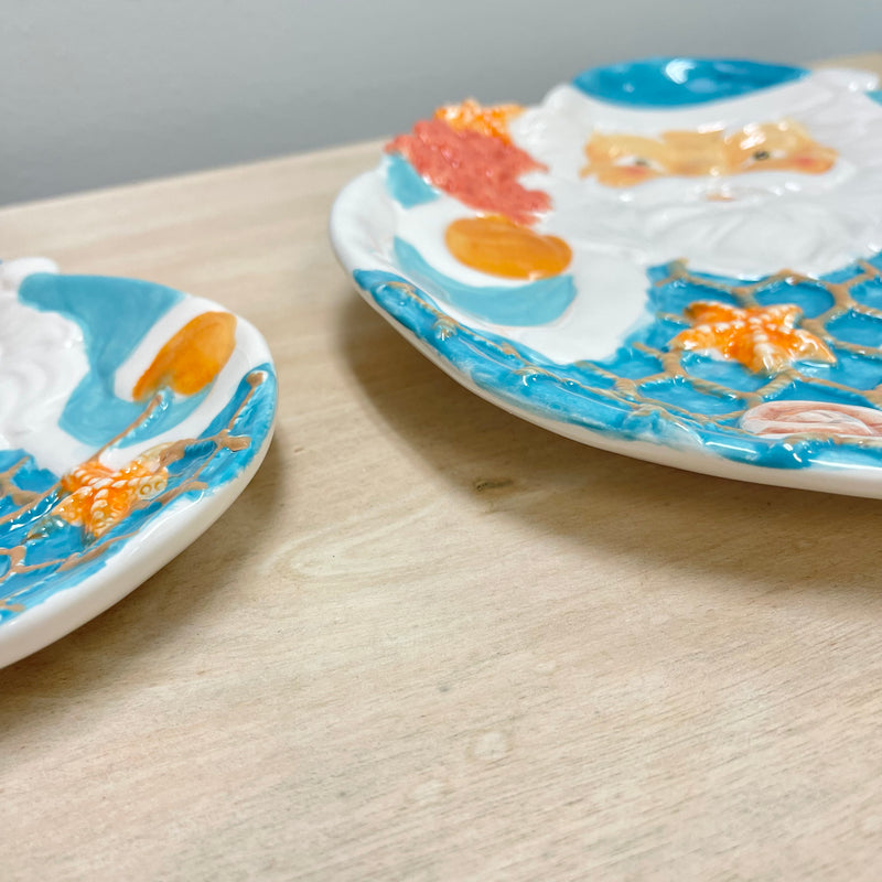 Coastal Santa Ceramic Plates