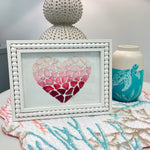 Heart Shaped Sea Glass Watercolor Painting
