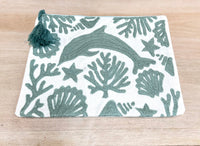 At The Shore Embroidered Multipurpose Pouch