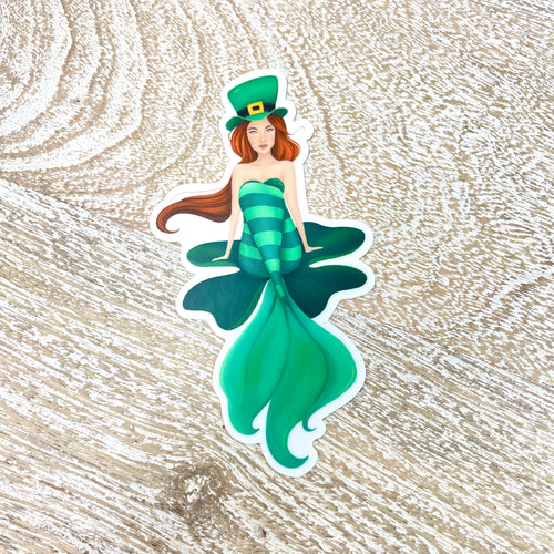 Shamrock Mermaid Sticker