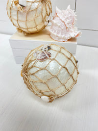 Capiz Shell Ball w/Seashells, Pearl & Abaca Net