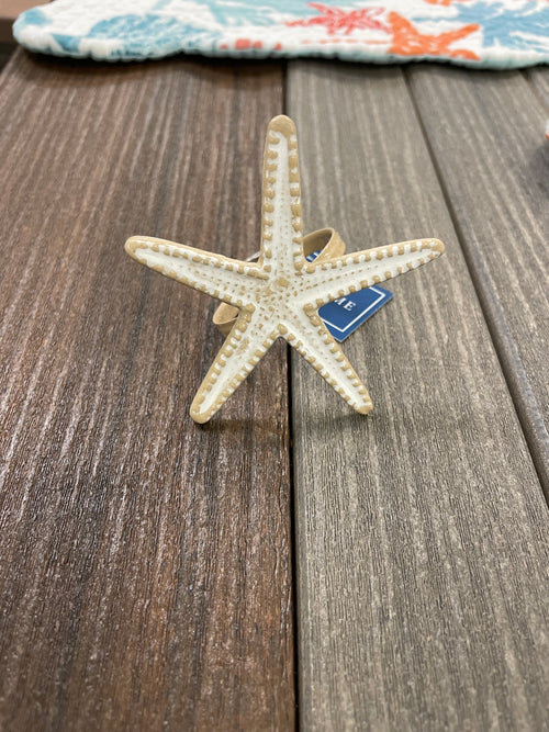Starfish Whitewashed Napkin Ring