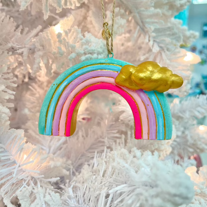 Rainbow Christmas Ornament Sunshine & Sweet Peas Coastal Decor