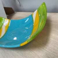 Decorative Striped Glass Bowl - Sunshine & Sweet Pea's Coastal Decor