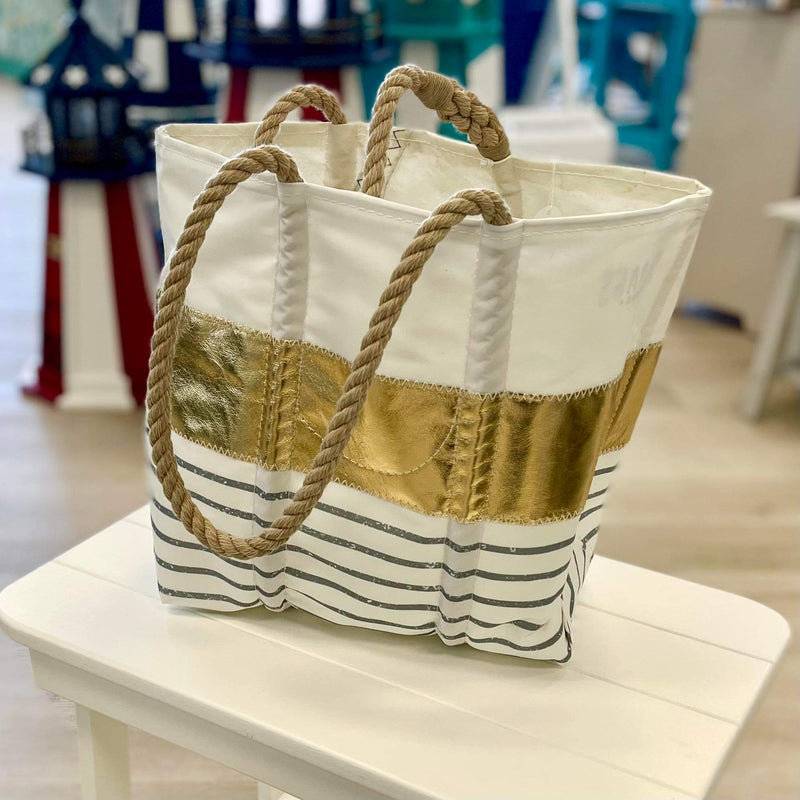 Gold Striped Sea Bag