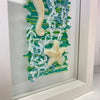 Framed Fused Glass Starfish & Seahorse Underwater Scene - Sunshine & Sweet Pea's Coastal Decor