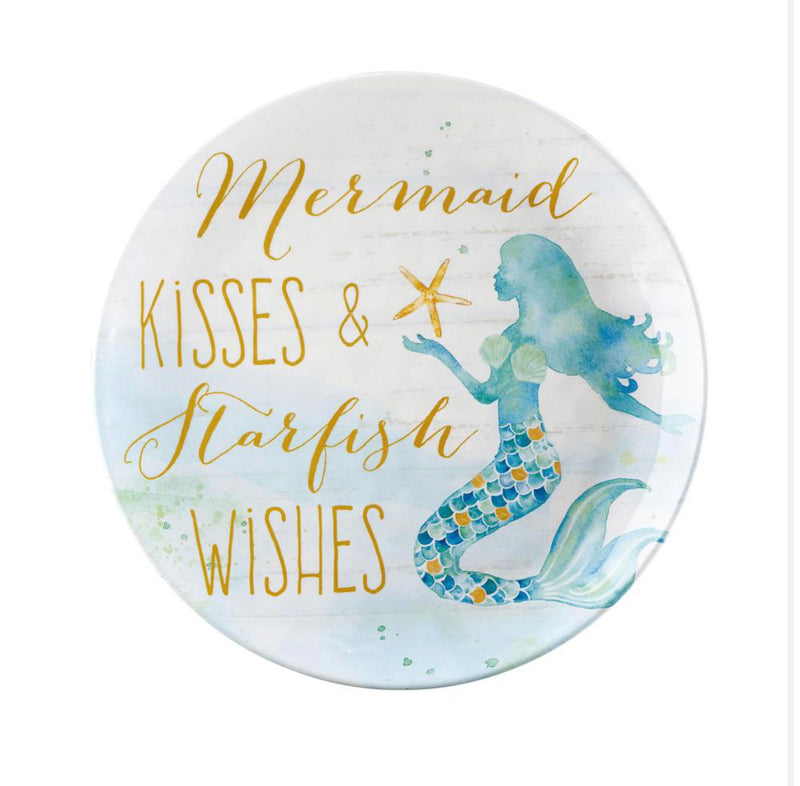 Mermaid Kisses & Starfish Wishes Melamine Plate