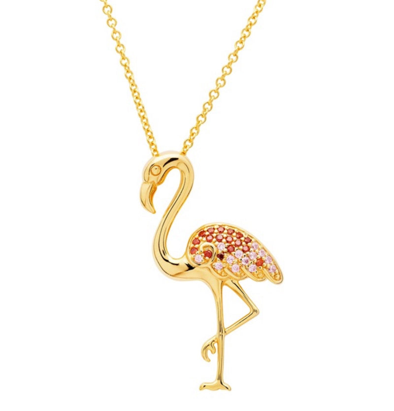 Gold Vermeil Flamingo Necklace