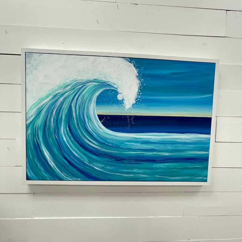 Wave Painting on Framed Canvas