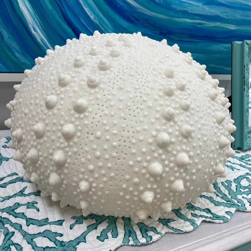 Large Sandstone Sea Urchin Lamp