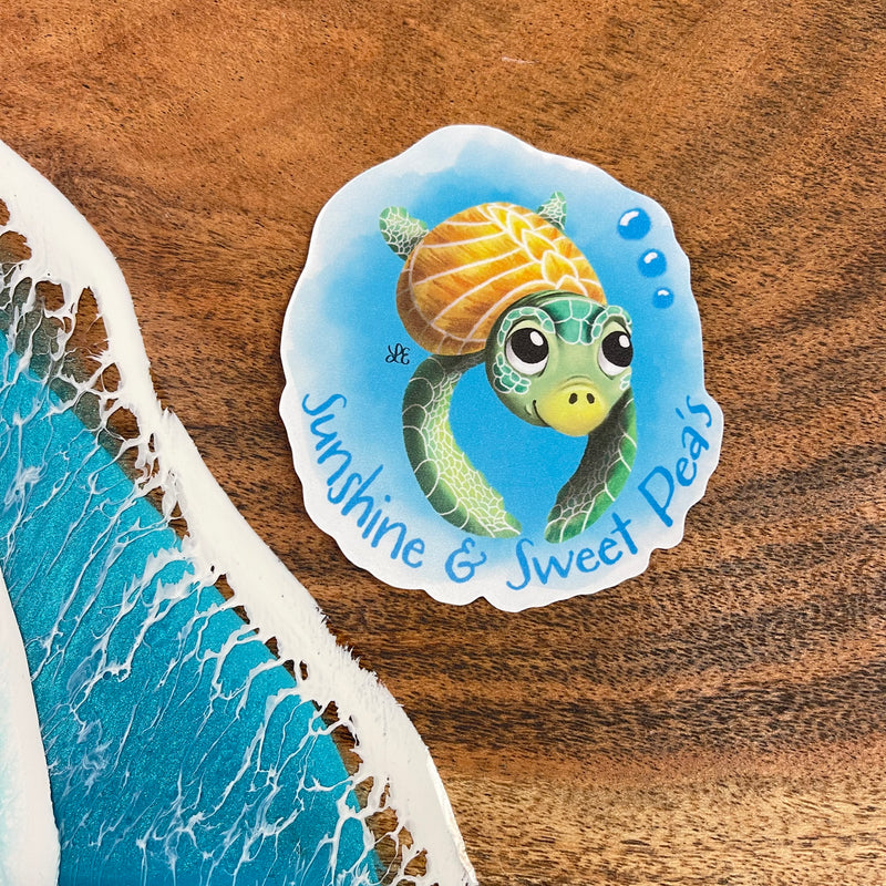 Sunshine & Sweet Pea's Sea Turtle Sticker