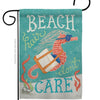 Seahorse Beach Hair Don't Care Garden Flag