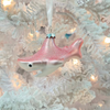 Glitter Happy Shark Christmas Ornament