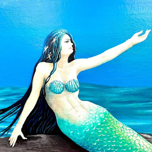 Ocean Mermaid on Canvas