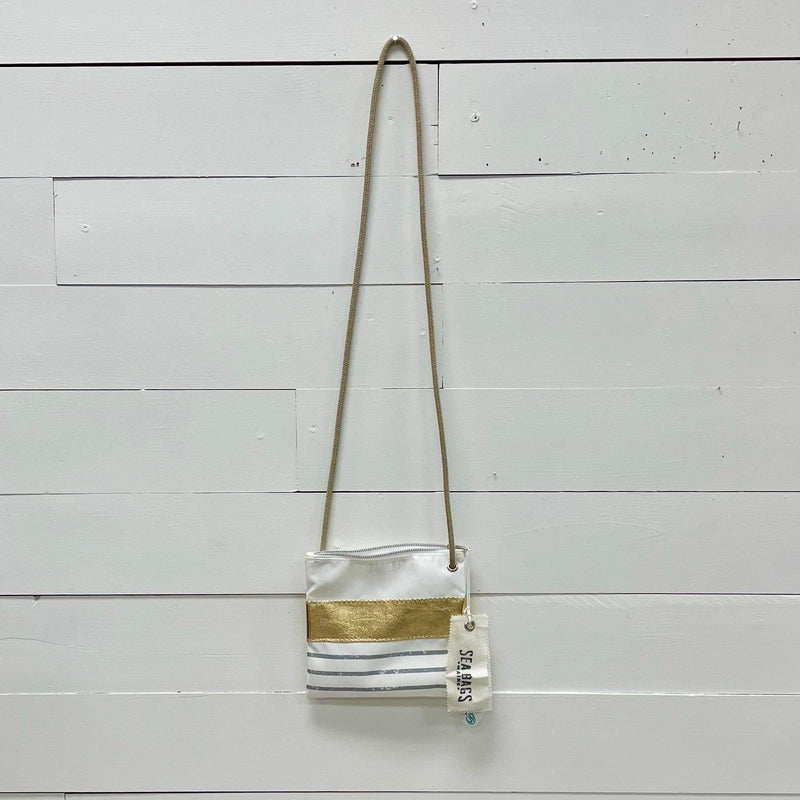 Gold Striped Crossbody Sea Bag