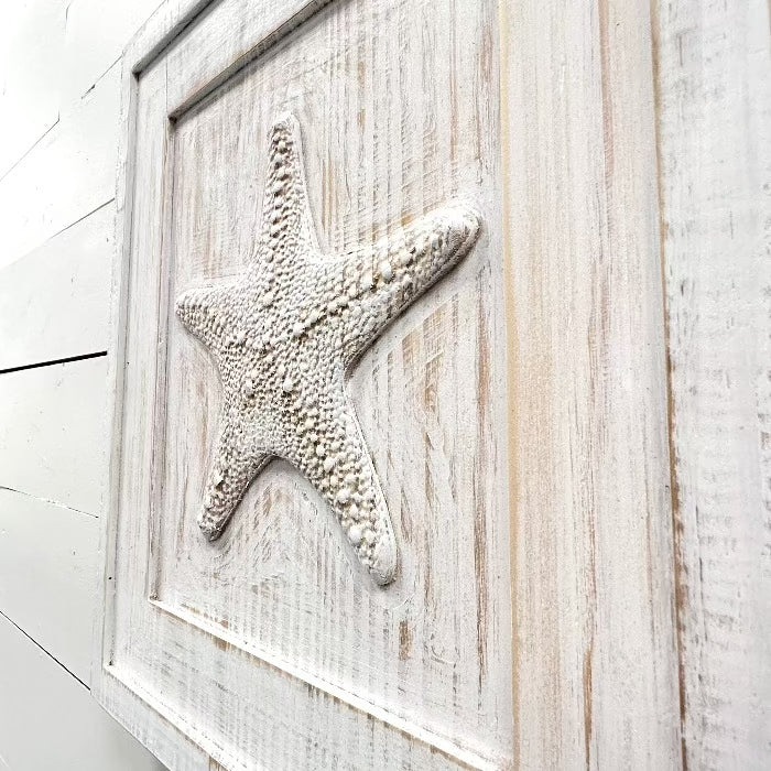 Starfish Double Framed Wood Carving - Sunshine & Sweet Pea's Coastal Decor