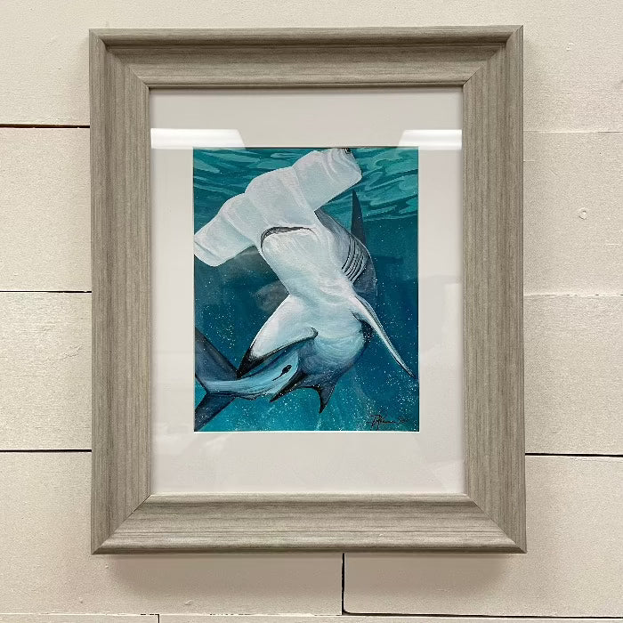 Framed Hammerhead Shark Print