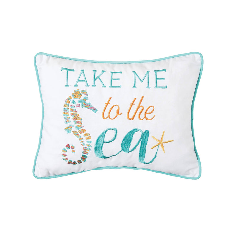 Take Me To The Sea Seahorse Pillow