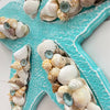 Bright Teal Wooden Starfish w/Seashells - Sunshine & Sweet Pea's Coastal Decor