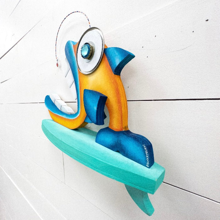 Funky Wooden Fish Surfer