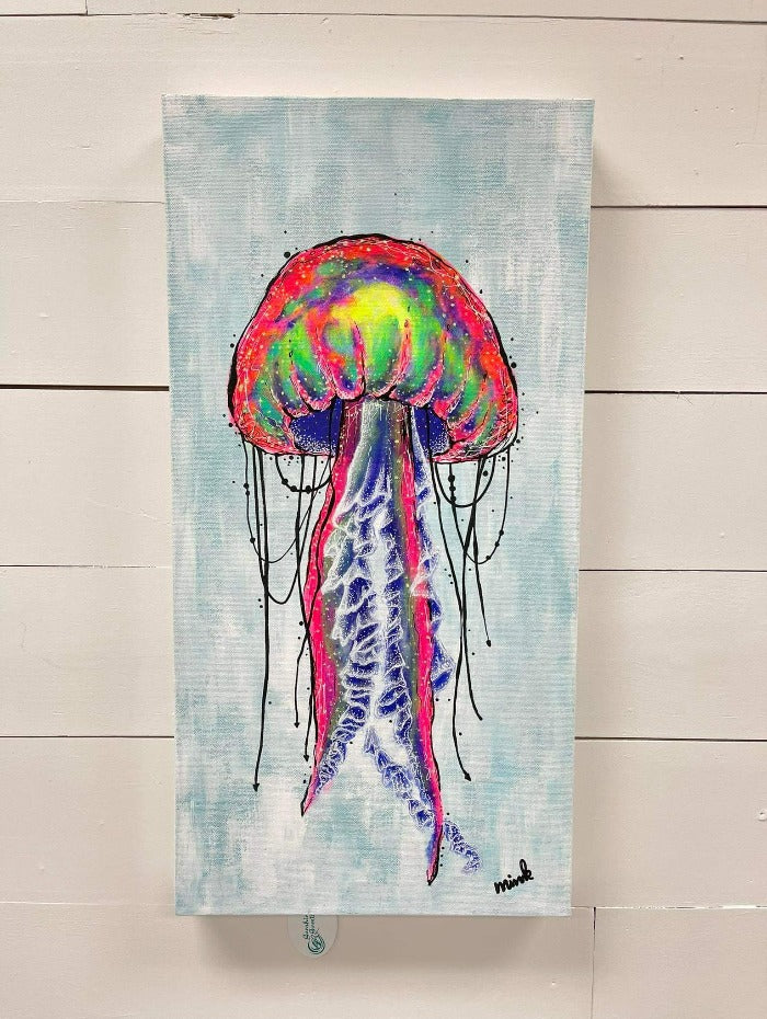 Original Jellyfish Painting - Sunshine & Sweet Pea's Coastal Decor
