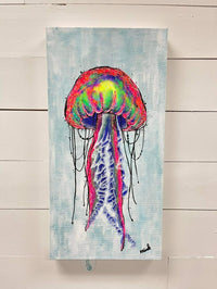 Original Jellyfish Painting - Sunshine & Sweet Pea's Coastal Decor